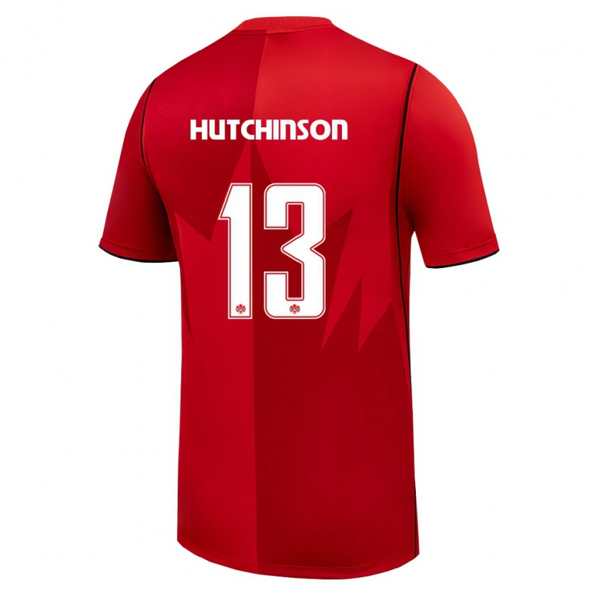 Danxen Men Canada Atiba Hutchinson #13 Red White Home Jersey 26-28 T-Shirt