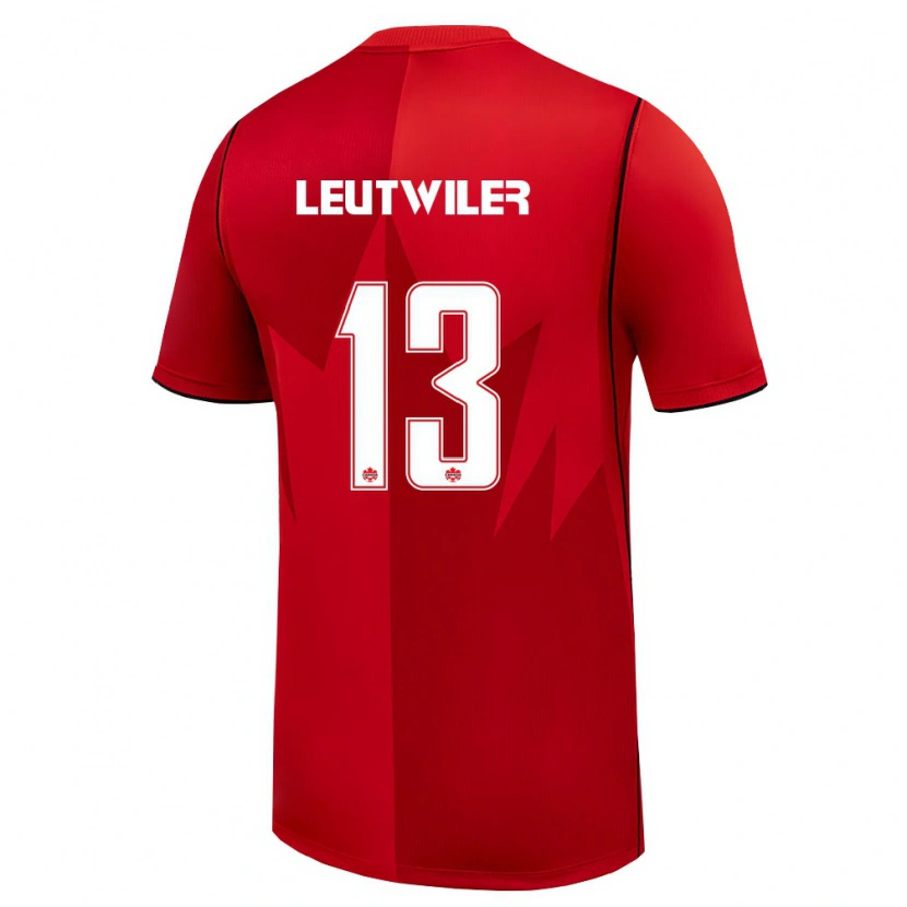 Danxen Men Canada Jayson Leutwiler #13 Red White Home Jersey 26-28 T-Shirt