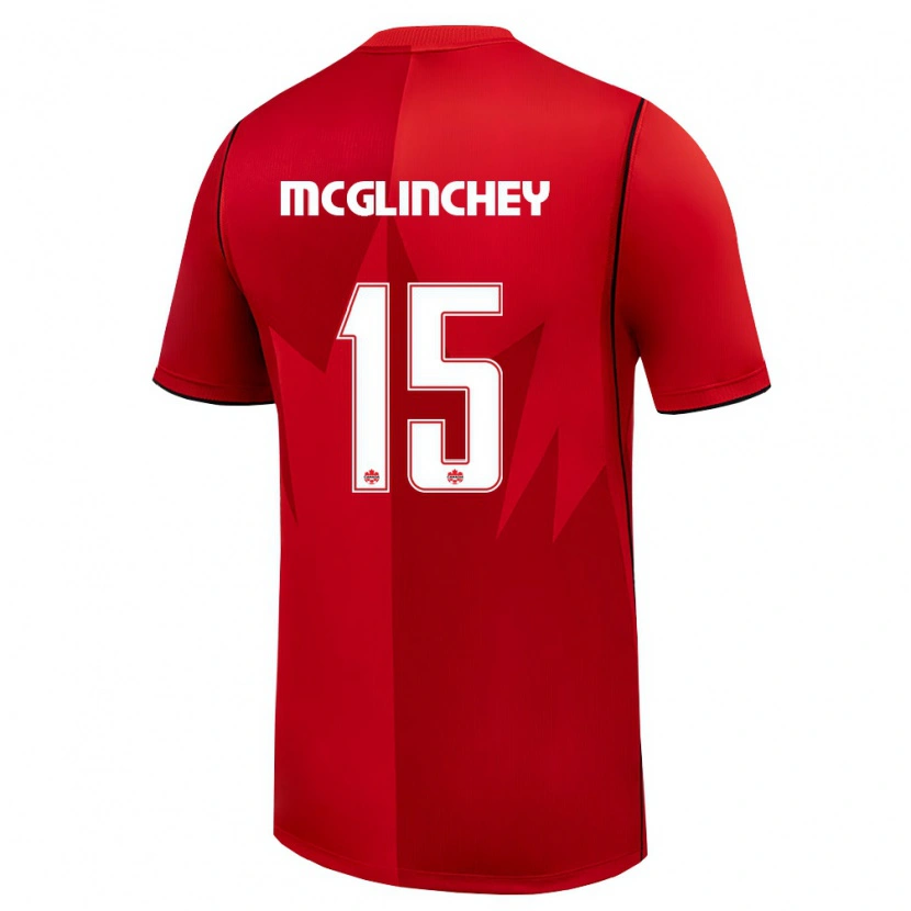 Danxen Men Canada James Mcglinchey #15 Red White Home Jersey 26-28 T-Shirt