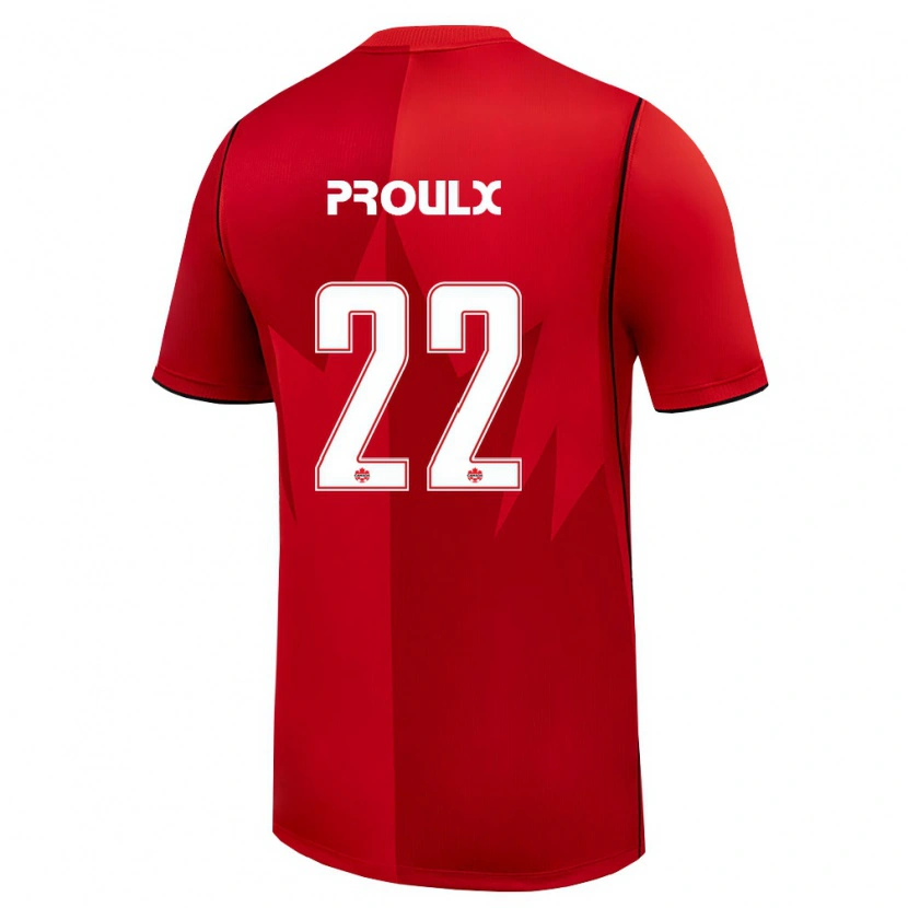 Danxen Men Canada Lysianne Proulx #22 Red White Home Jersey 26-28 T-Shirt