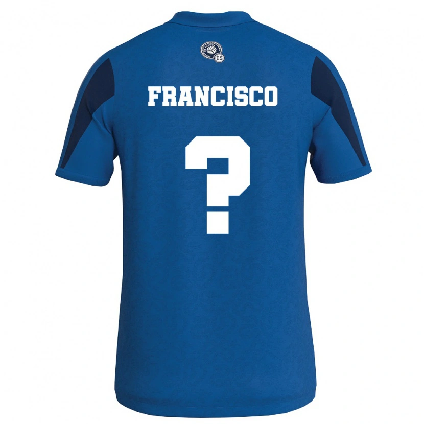 Danxen Men El Salvador Francisco Martinez #0 Blue Navy Home Jersey 26-28 T-Shirt