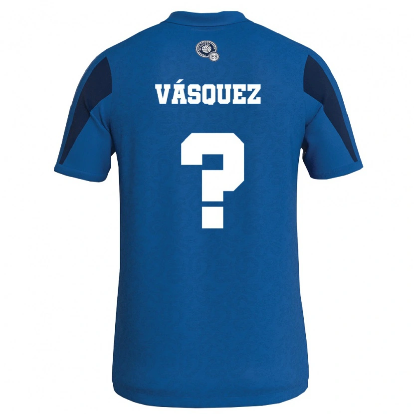 Danxen Men El Salvador Erick Vásquez #0 Blue Navy Home Jersey 26-28 T-Shirt