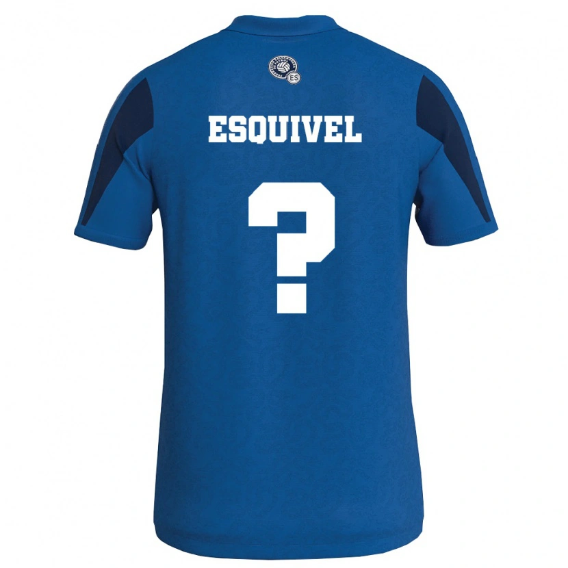 Danxen Men El Salvador Alfredo Esquivel #0 Blue Navy Home Jersey 26-28 T-Shirt