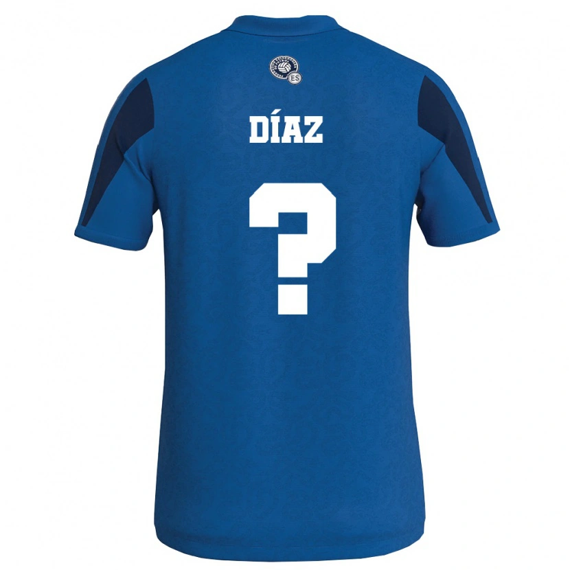 Danxen Men El Salvador Jasmine Díaz #0 Blue Navy Home Jersey 26-28 T-Shirt
