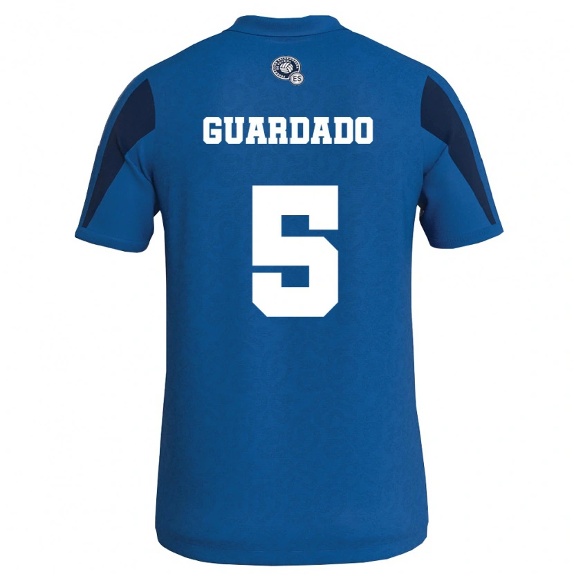 Danxen Men El Salvador Christopher Guardado #5 Blue Navy Home Jersey 26-28 T-Shirt