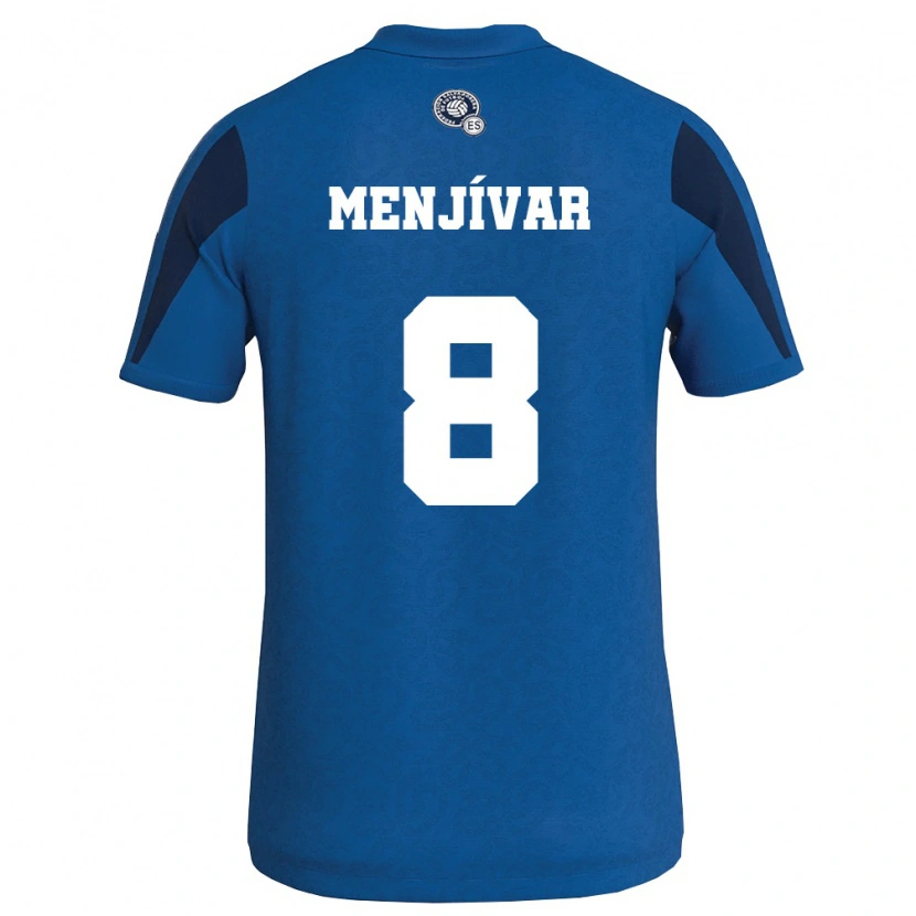 Danxen Men El Salvador Wálter Menjívar #8 Blue Navy Home Jersey 26-28 T-Shirt