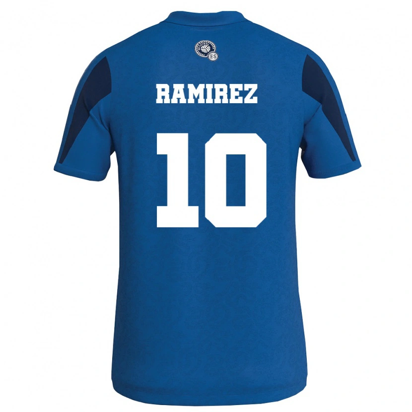 Danxen Men El Salvador Jayson Ramirez #10 Blue Navy Home Jersey 26-28 T-Shirt