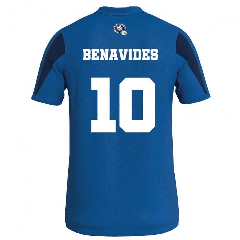 Danxen Men El Salvador Matthew Benavides #10 Blue Navy Home Jersey 26-28 T-Shirt