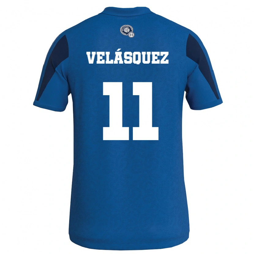 Danxen Men El Salvador Jackeline Velásquez #11 Blue Navy Home Jersey 26-28 T-Shirt