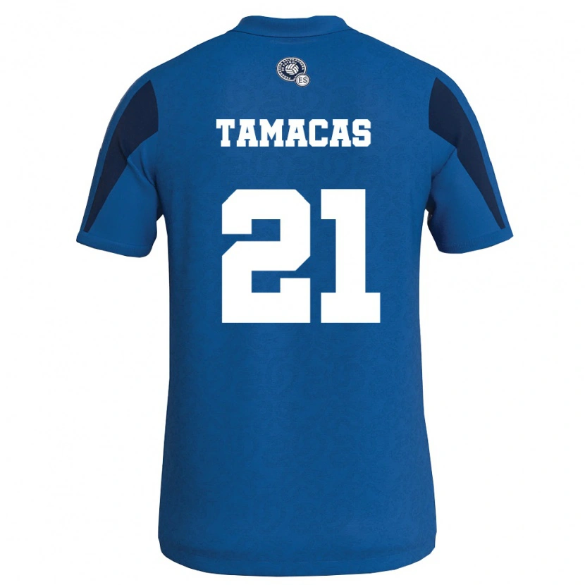 Danxen Men El Salvador Bryan Tamacas #21 Blue Navy Home Jersey 26-28 T-Shirt
