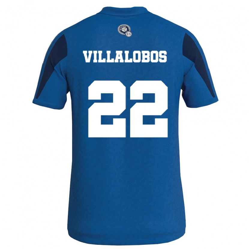 Danxen Men El Salvador Benjí Villalobos #22 Blue Navy Home Jersey 26-28 T-Shirt