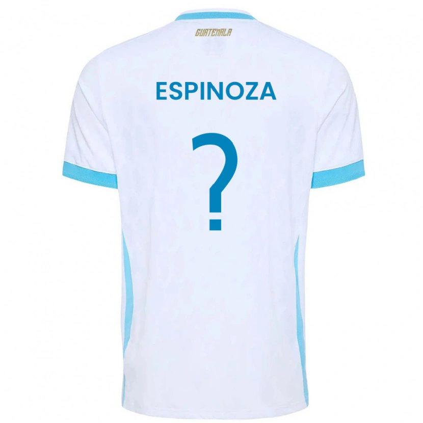 Danxen Men Guatemala José Espinoza #0 White Sky Blue Gold Home Jersey 26-28 T-Shirt