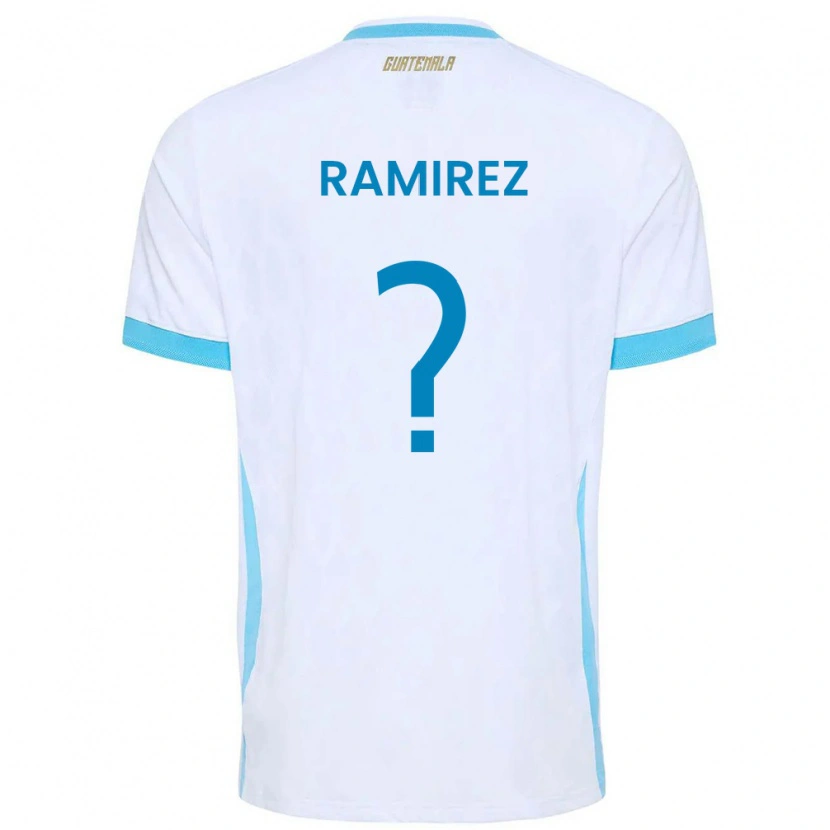 Danxen Men Guatemala Nelson Ramirez #0 White Sky Blue Gold Home Jersey 26-28 T-Shirt