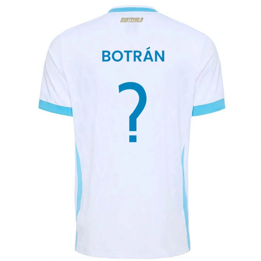 Danxen Men Guatemala Sabrina Botrán #0 White Sky Blue Gold Home Jersey 26-28 T-Shirt