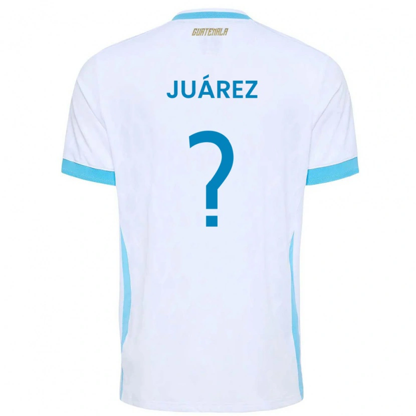 Danxen Men Guatemala Ailyn Juárez #0 White Sky Blue Gold Home Jersey 26-28 T-Shirt