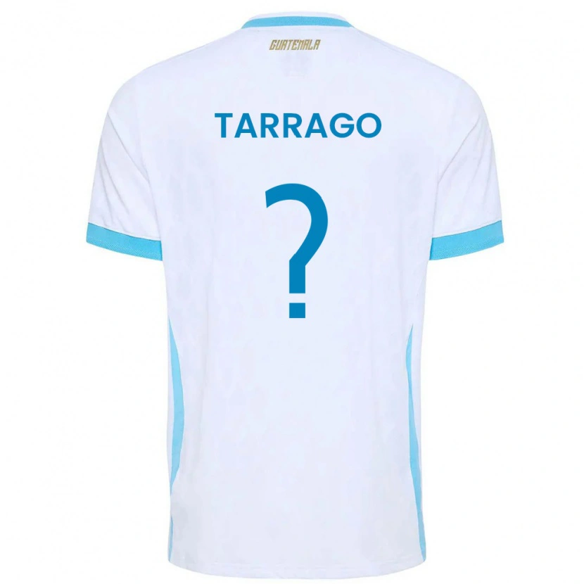 Danxen Men Guatemala María Tarrago #0 White Sky Blue Gold Home Jersey 26-28 T-Shirt