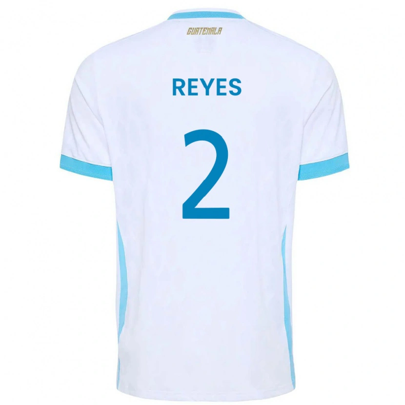 Danxen Men Guatemala Samantha Reyes #2 White Sky Blue Gold Home Jersey 26-28 T-Shirt