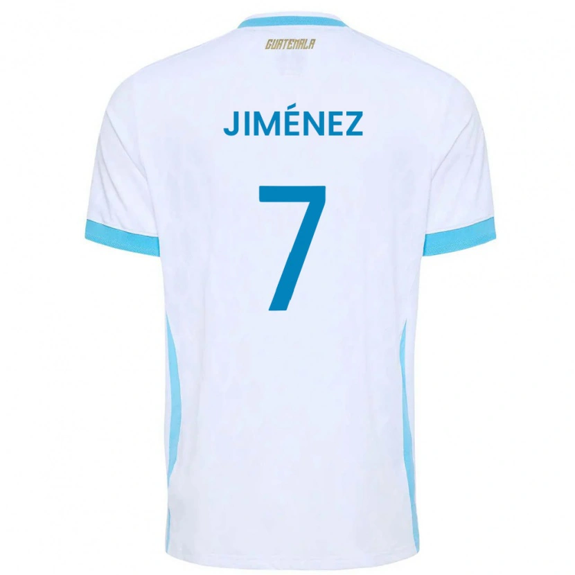 Danxen Men Guatemala Cristian Jiménez #7 White Sky Blue Gold Home Jersey 26-28 T-Shirt