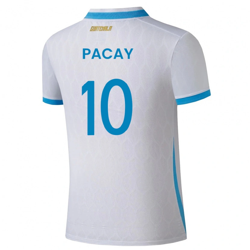 Danxen Men Guatemala Cristofer Pacay #10 White Sky Blue Gold Home Jersey 26-28 T-Shirt