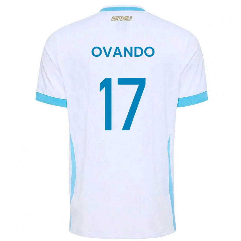 Danxen Men Guatemala Sandra Ovando #17 White Sky Blue Gold Home Jersey 26-28 T-Shirt