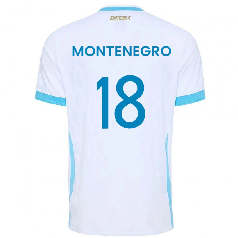 Danxen Men Guatemala Vivian Montenegro #18 White Sky Blue Gold Home Jersey 26-28 T-Shirt