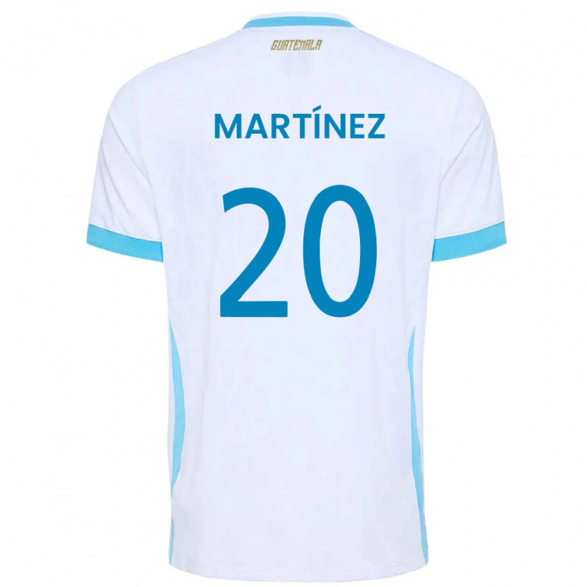 Danxen Men Guatemala Ana Lucía Martínez #20 White Sky Blue Gold Home Jersey 26-28 T-Shirt