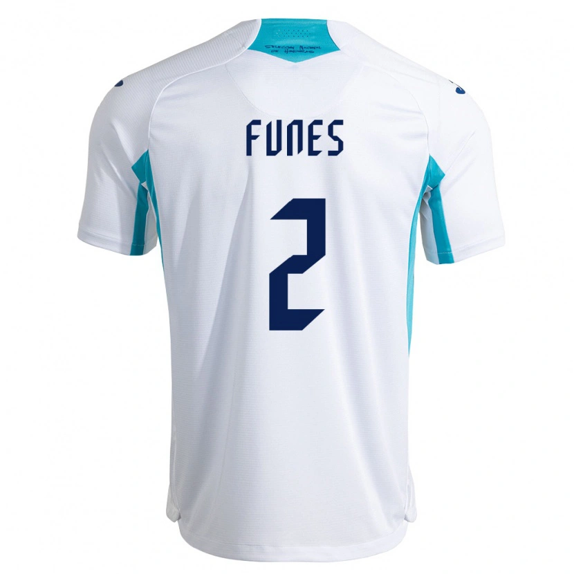 Danxen Men Honduras Kevin Funes #2 White Blue Sky Blue Home Jersey 26-28 T-Shirt
