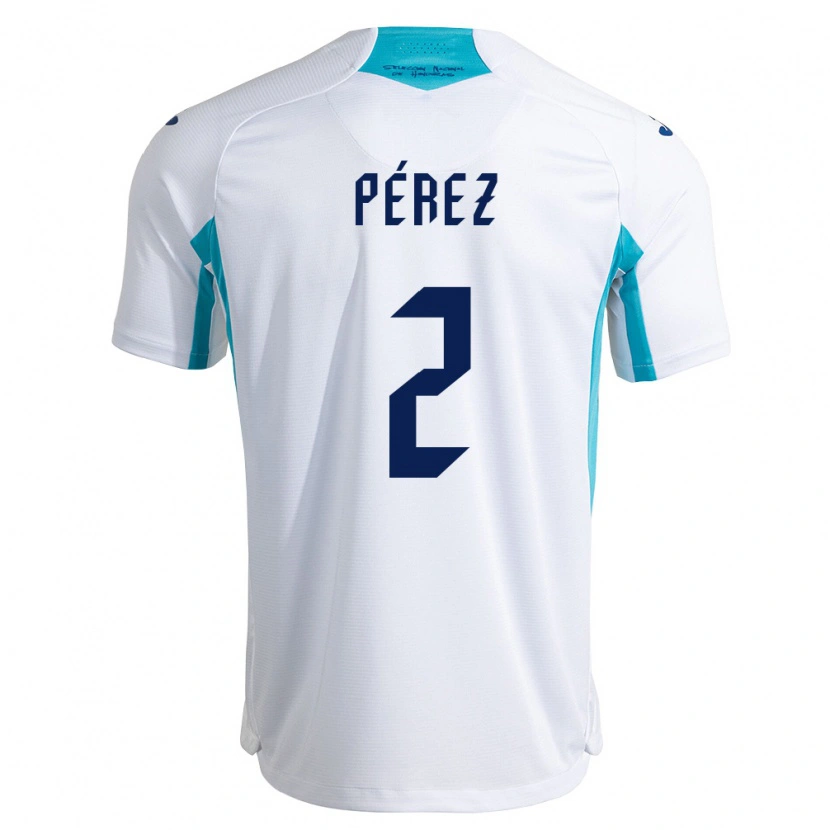Danxen Men Honduras Kevin Pérez #2 White Blue Sky Blue Home Jersey 26-28 T-Shirt