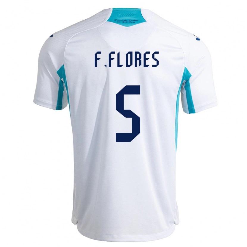Danxen Men Honduras Franklin Flores #5 White Blue Sky Blue Home Jersey 26-28 T-Shirt
