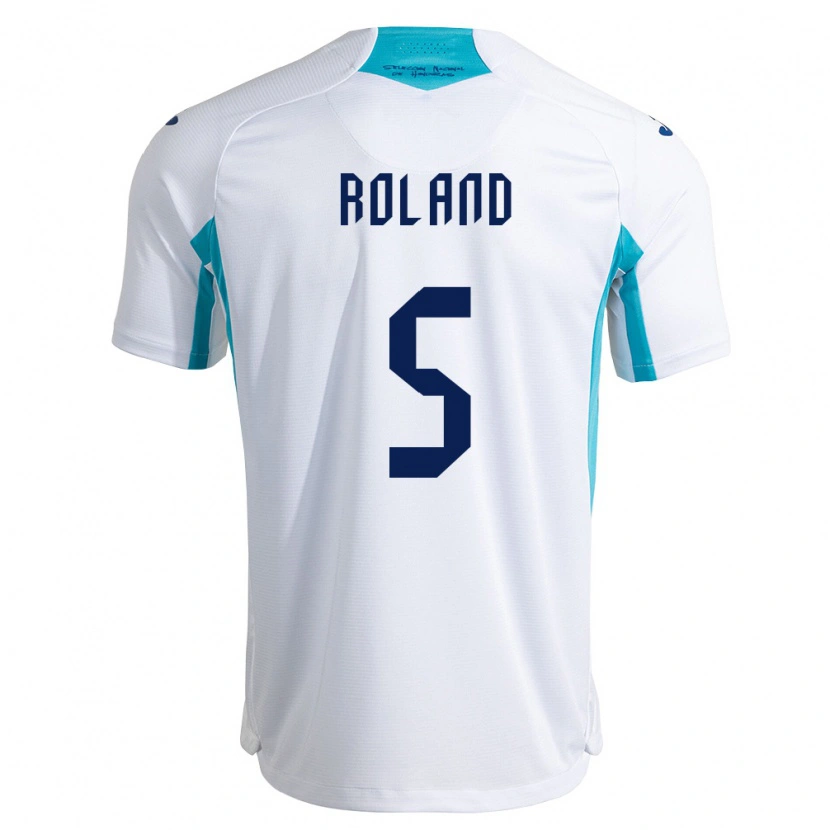 Danxen Men Honduras Daniel Roland #5 White Blue Sky Blue Home Jersey 26-28 T-Shirt
