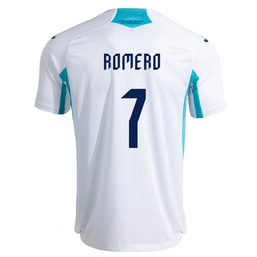 Danxen Men Honduras Eduardo Romero #7 White Blue Sky Blue Home Jersey 26-28 T-Shirt