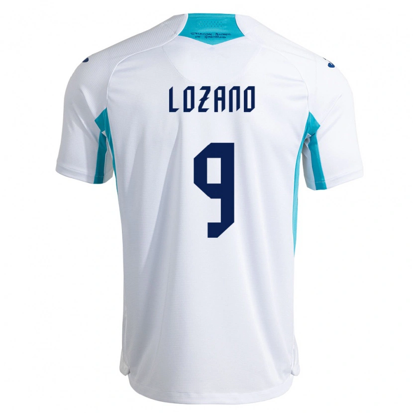 Danxen Men Honduras Choco Lozano #9 White Blue Sky Blue Home Jersey 26-28 T-Shirt