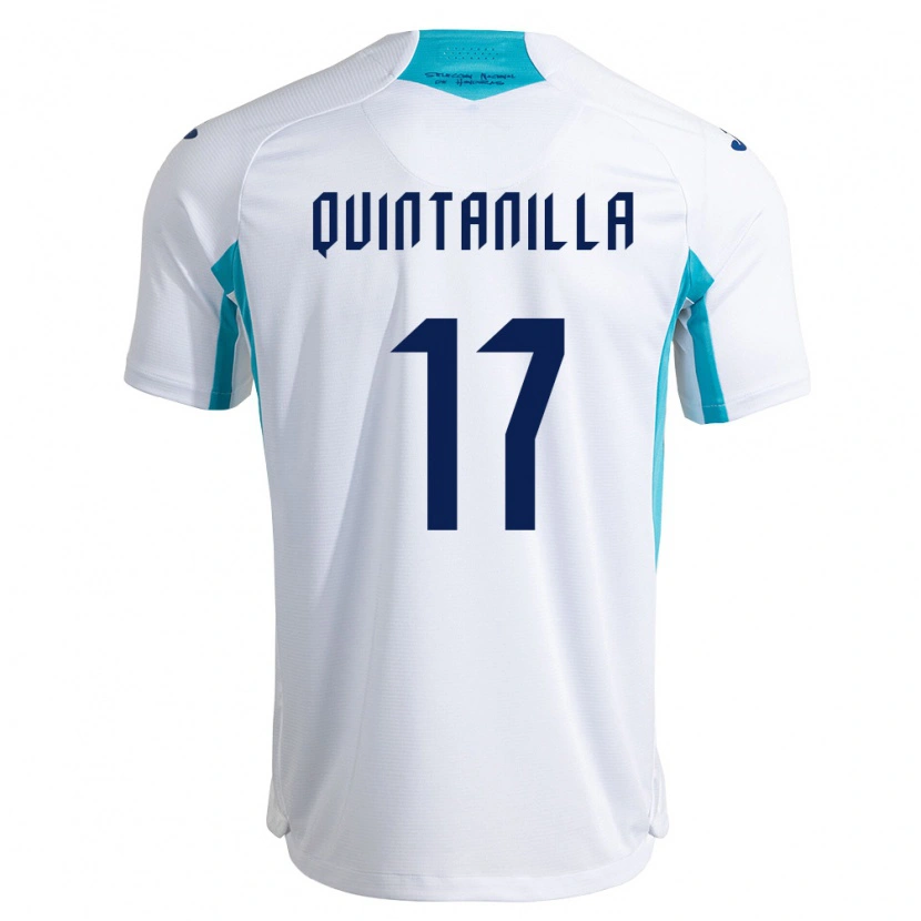Danxen Men Honduras Jayson Quintanilla #17 White Blue Sky Blue Home Jersey 26-28 T-Shirt