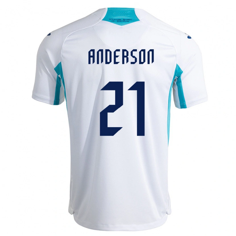 Danxen Men Honduras Robben Anderson #21 White Blue Sky Blue Home Jersey 26-28 T-Shirt