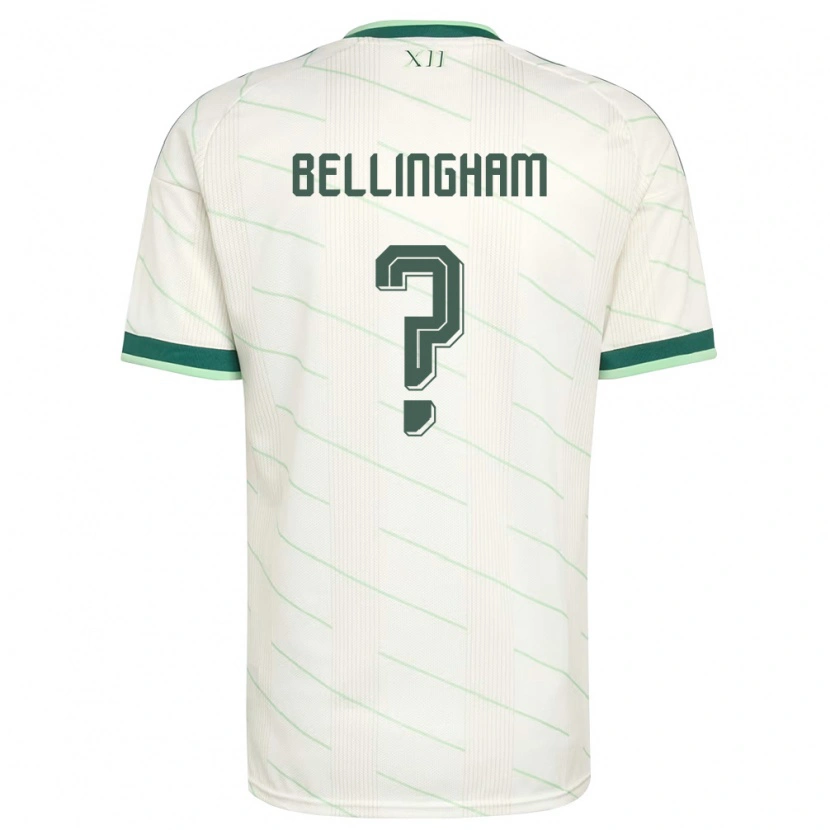Danxen Men Northern Ireland Luke Bellingham #0 White Green Away Jersey 26-28 T-Shirt