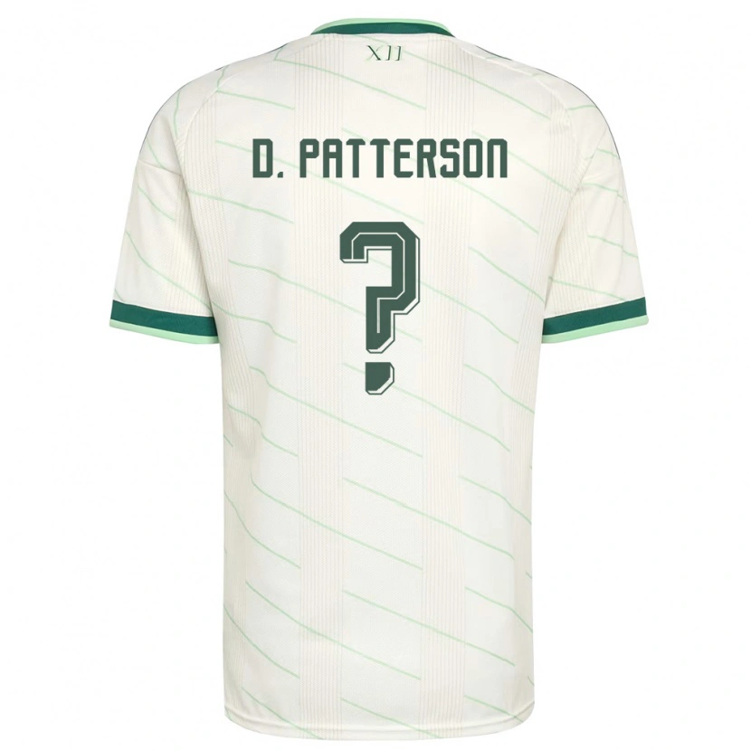 Danxen Men Northern Ireland Dan Patterson #0 White Green Away Jersey 26-28 T-Shirt