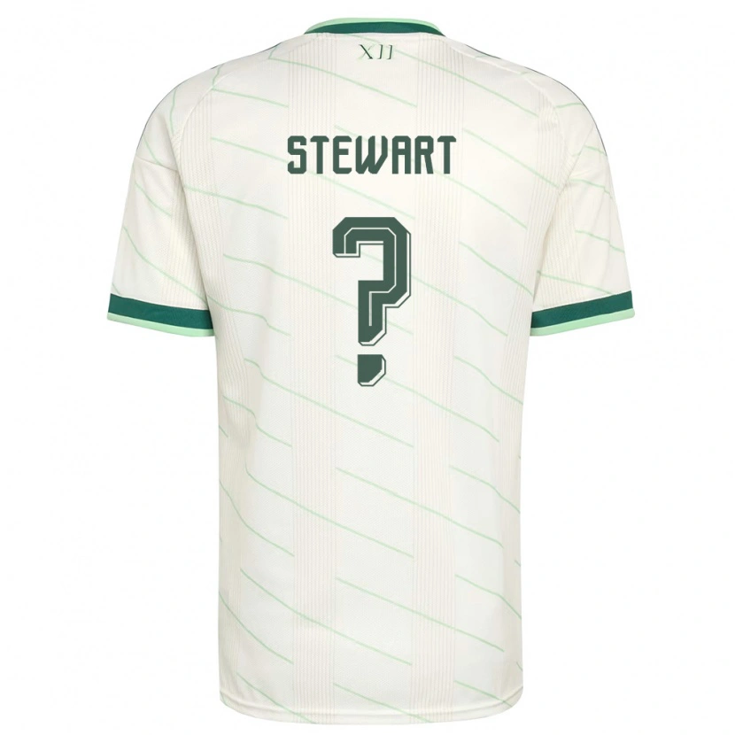 Danxen Men Northern Ireland Noah Stewart #0 White Green Away Jersey 26-28 T-Shirt
