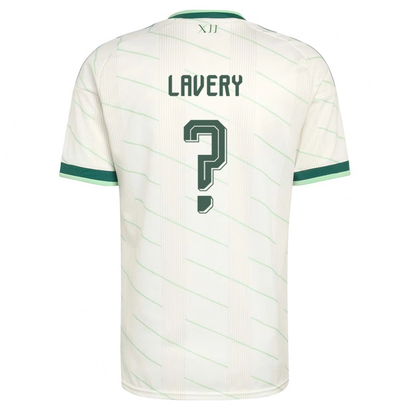 Danxen Men Northern Ireland Luca Lavery #0 White Green Away Jersey 26-28 T-Shirt