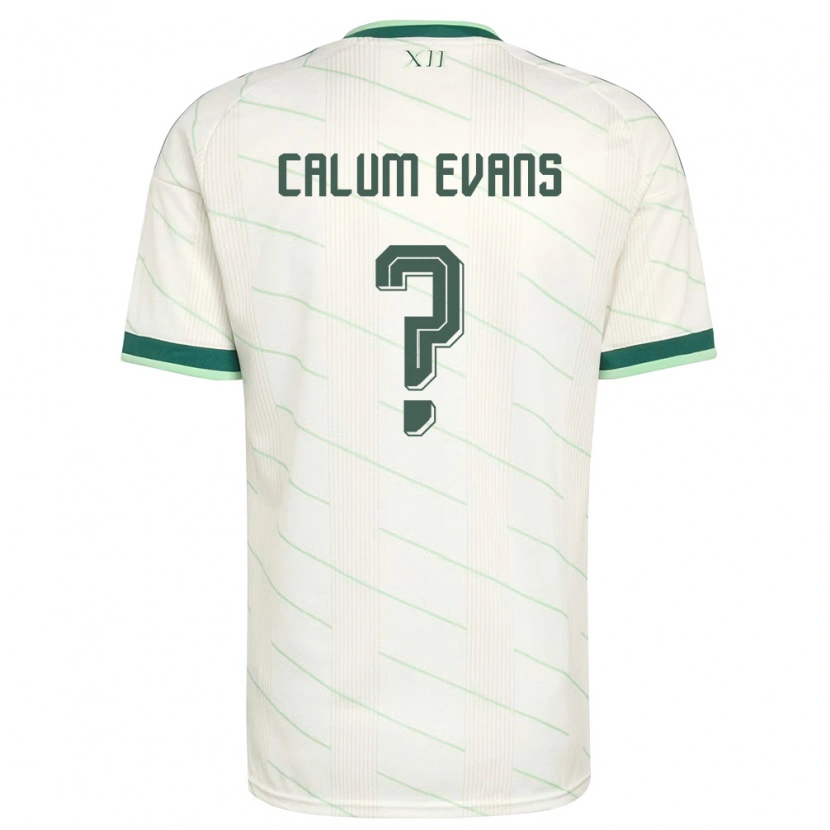 Danxen Men Northern Ireland Calum Evans #0 White Green Away Jersey 26-28 T-Shirt