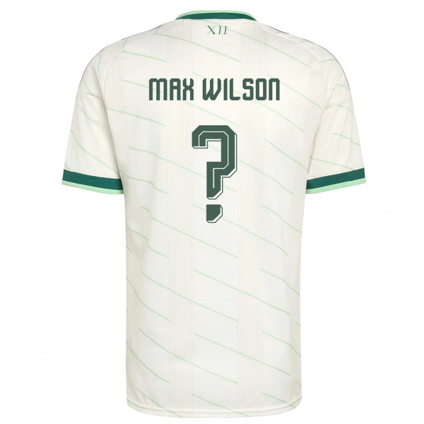 Danxen Men Northern Ireland Max Wilson #0 White Green Away Jersey 26-28 T-Shirt