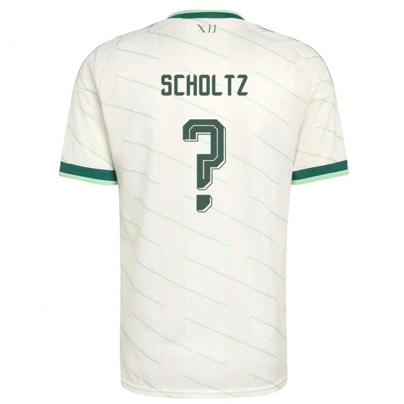 Danxen Men Northern Ireland Phoenix Scholtz #0 White Green Away Jersey 26-28 T-Shirt