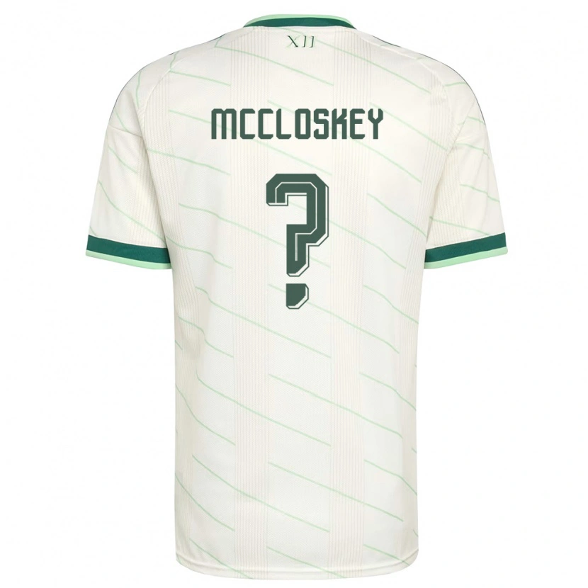 Danxen Men Northern Ireland Darragh Mccloskey #0 White Green Away Jersey 26-28 T-Shirt