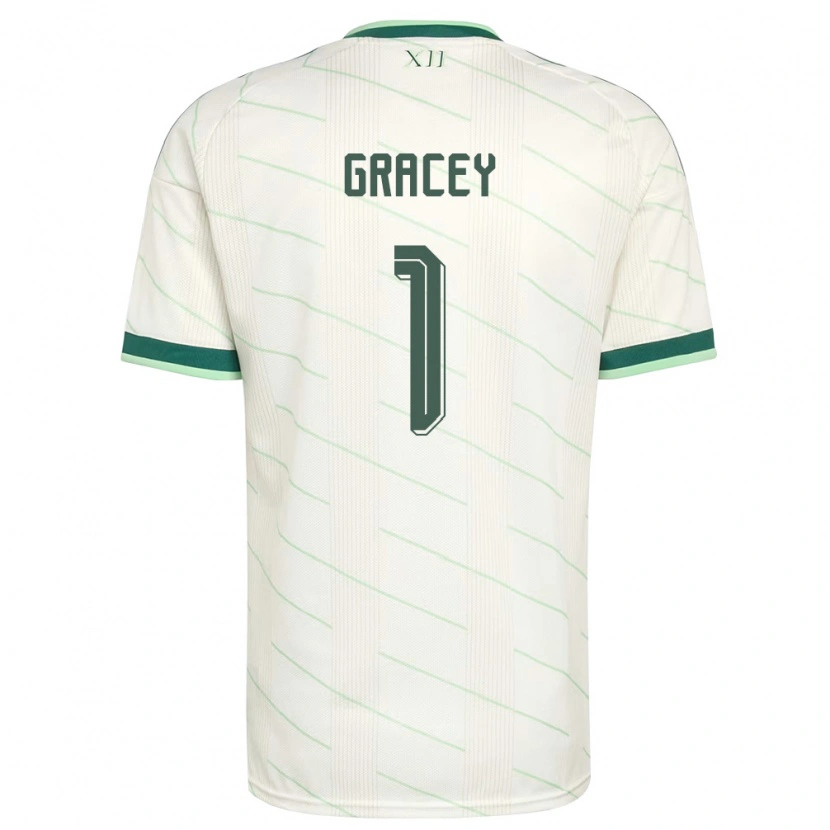 Danxen Men Northern Ireland Josh Gracey #1 White Green Away Jersey 26-28 T-Shirt