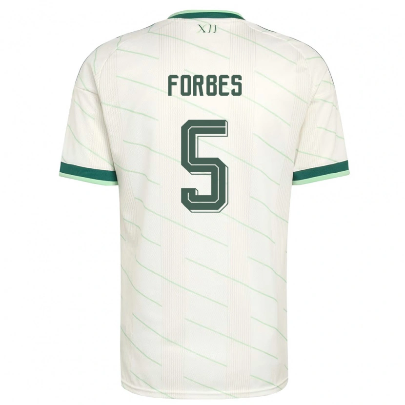 Danxen Men Northern Ireland Michael Forbes #5 White Green Away Jersey 26-28 T-Shirt