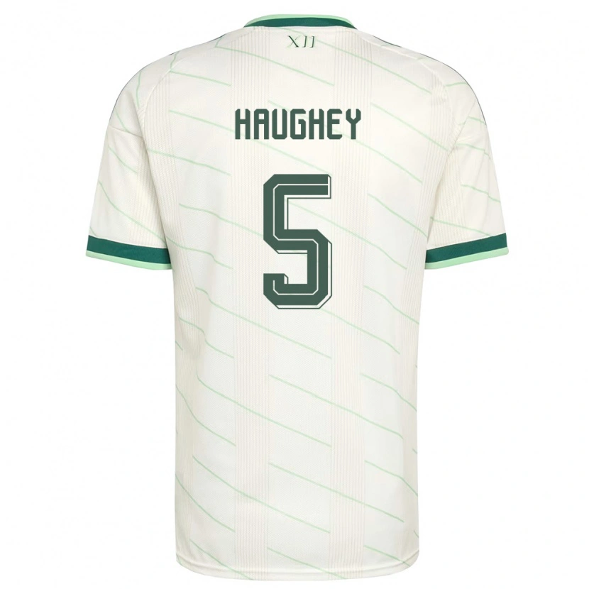Danxen Men Northern Ireland Conor Haughey #5 White Green Away Jersey 26-28 T-Shirt