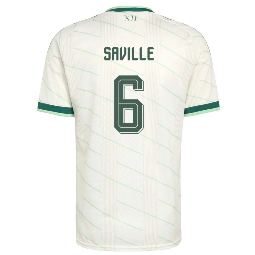 Danxen Men Northern Ireland George Saville #6 White Green Away Jersey 26-28 T-Shirt