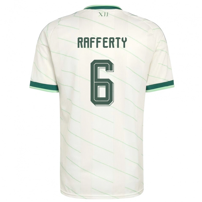 Danxen Men Northern Ireland Laura Rafferty #6 White Green Away Jersey 26-28 T-Shirt