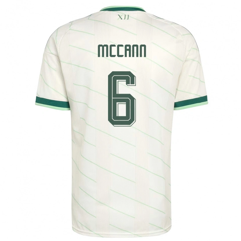 Danxen Men Northern Ireland Charlie Mccann #6 White Green Away Jersey 26-28 T-Shirt