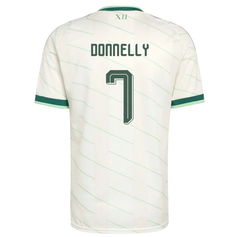 Danxen Men Northern Ireland Caolan Donnelly #7 White Green Away Jersey 26-28 T-Shirt