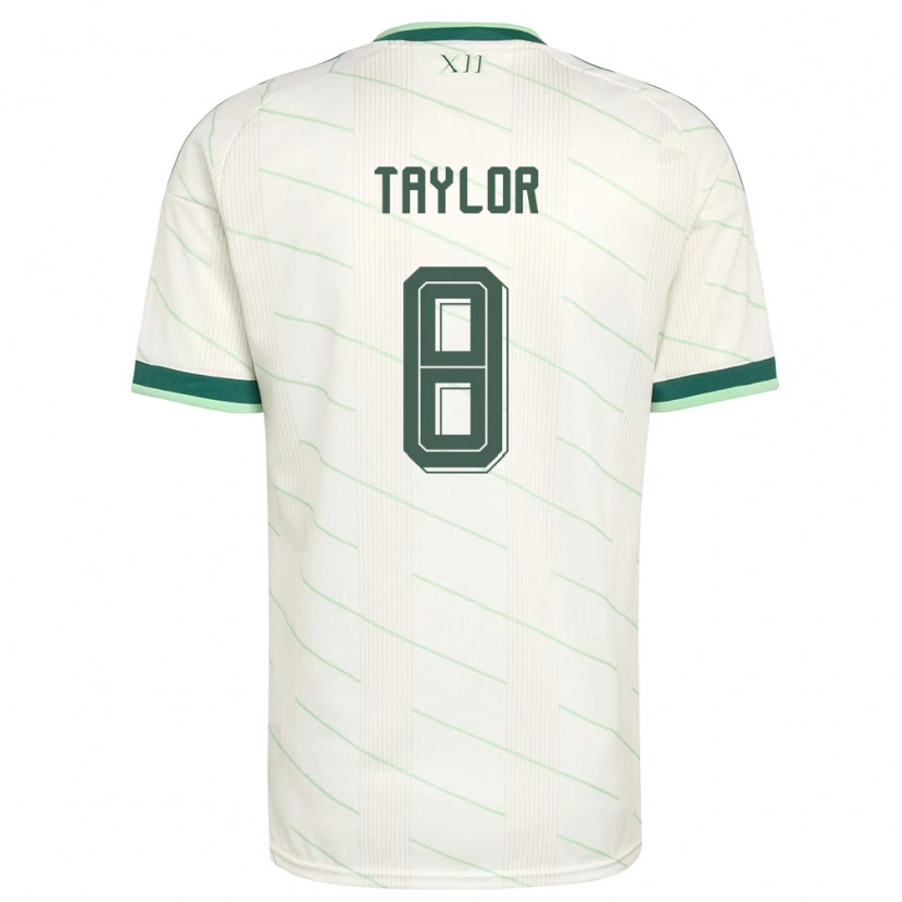 Danxen Men Northern Ireland Dale Taylor #8 White Green Away Jersey 26-28 T-Shirt